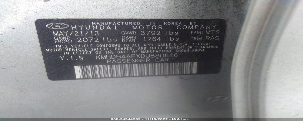 KMHDH4AEXDU880646 2013 HYUNDAI ELANTRA photo no. 9