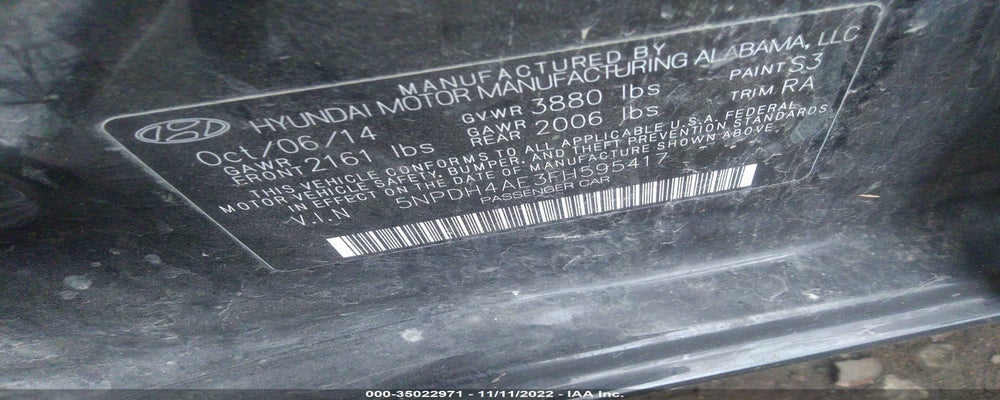 5NPDH4AE3FH595417 2015 HYUNDAI ELANTRA photo no. 9