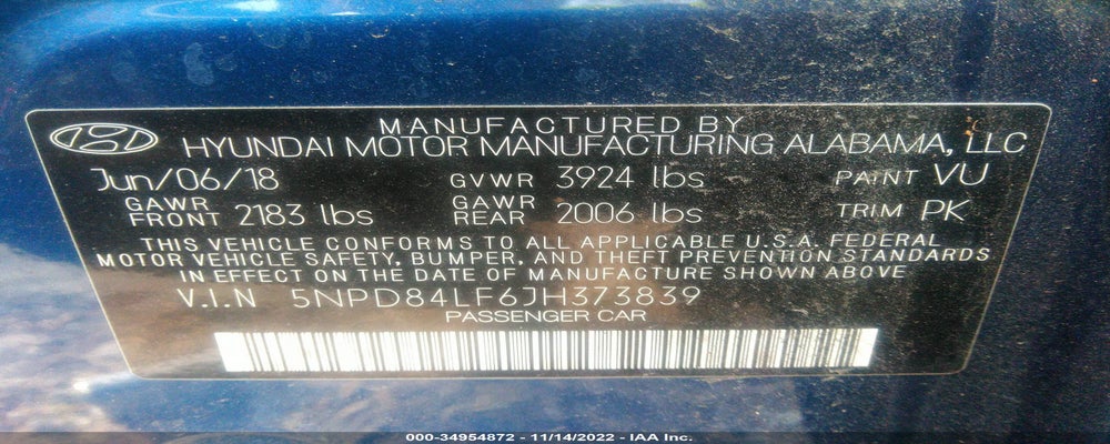 5NPD84LF6JH373839 2018 HYUNDAI ELANTRA photo no. 9
