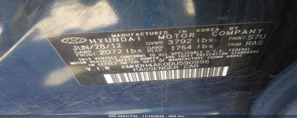 KMHDH4AE0DU590996 2013 HYUNDAI ELANTRA photo no. 9