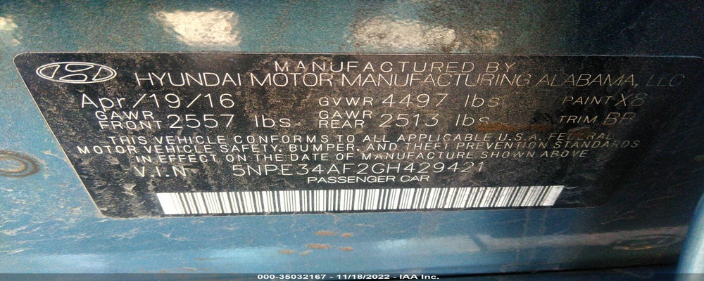 5NPE34AF2GH429421 2016 HYUNDAI SONATA photo no. 9
