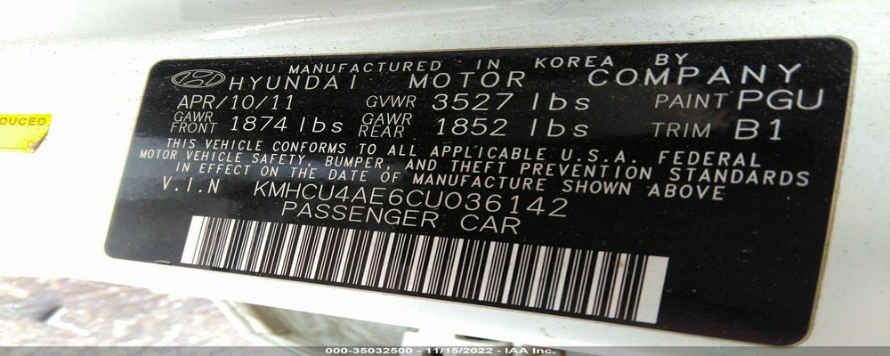 KMHCU4AE6CU036142 2012 HYUNDAI ACCENT photo no. 9