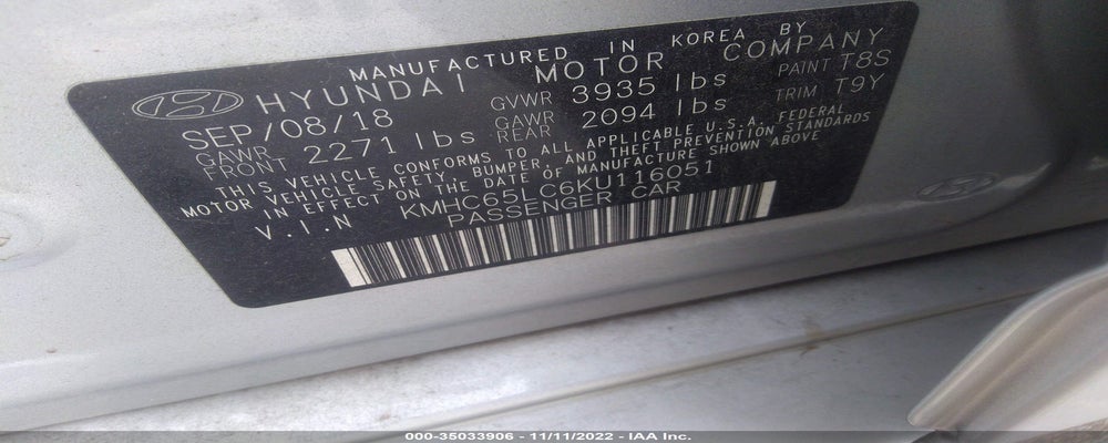 KMHC65LC6KU116051 2019 HYUNDAI IONIQ HYBRID photo no. 9
