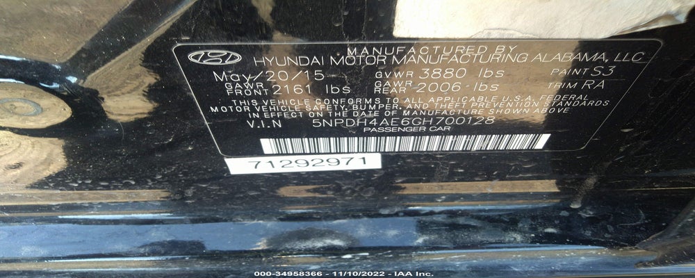 5NPDH4AE6GH700128 2016 HYUNDAI ELANTRA photo no. 9
