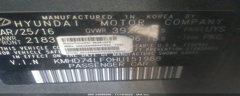KMHD74LF0HU151988 2017 HYUNDAI ELANTRA photo no. 9
