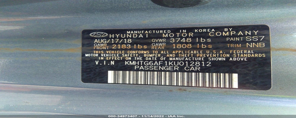 KMHTG6AF1KU012812 2019 HYUNDAI VELOSTER photo no. 9
