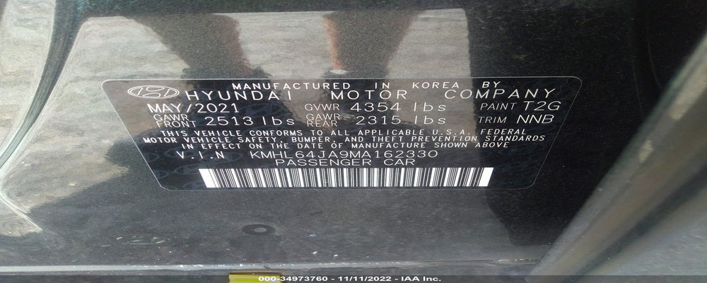 KMHL64JA9MA162330 2021 HYUNDAI SONATA photo no. 9