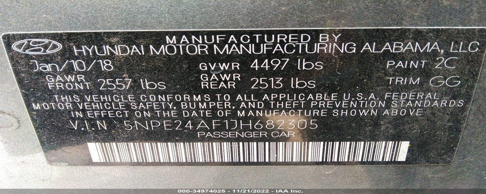 5NPE24AF1JH682305 2018 HYUNDAI SONATA photo no. 9