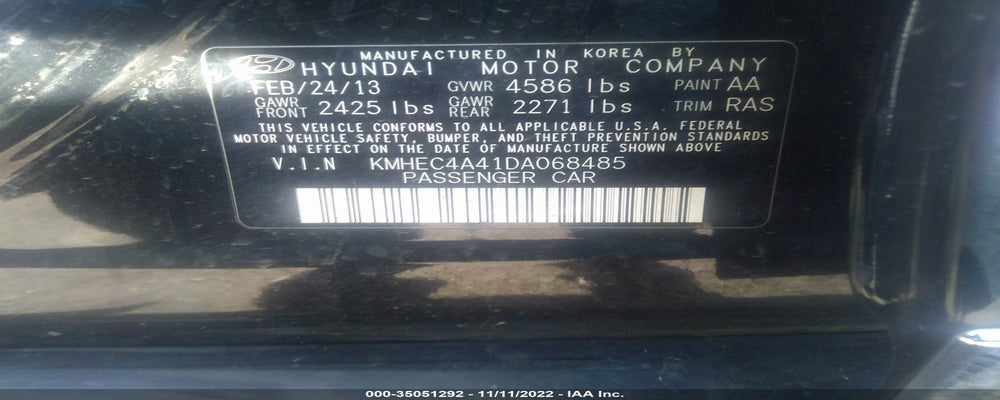 KMHEC4A41DA068485 2013 HYUNDAI SONATA HYBRID photo no. 9