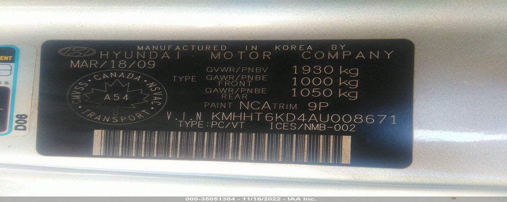 KMHHT6KD4AU008671 2010 HYUNDAI GENESIS COUPE photo no. 9