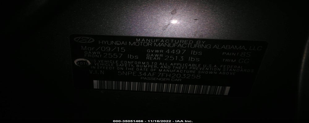 5NPE34AF7FH203258 2015 HYUNDAI SONATA photo no. 9