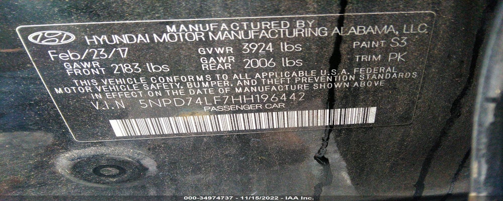 5NPD74LF7HH196442 2017 HYUNDAI ELANTRA photo no. 9