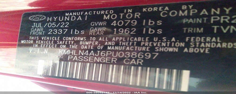 KMHLN4AJ6PU038697 2023 HYUNDAI ELANTRA HYBRID photo no. 9
