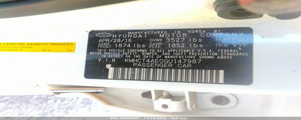KMHCT4AE0GU147987 2016 HYUNDAI ACCENT photo no. 9
