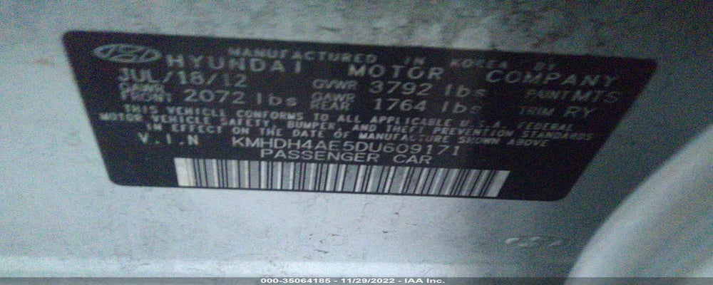KMHDH4AE5DU609171 2013 HYUNDAI ELANTRA photo no. 9
