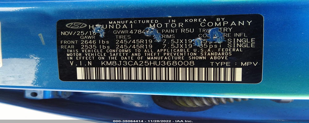KM8J3CA25HU368008 2017 HYUNDAI TUCSON photo no. 9