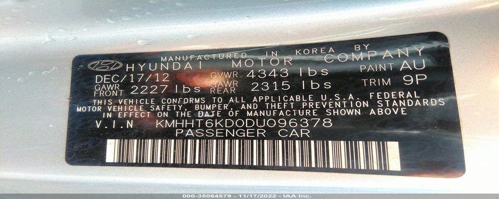 KMHHT6KD0DU096378 2013 HYUNDAI GENESIS COUPE photo no. 9