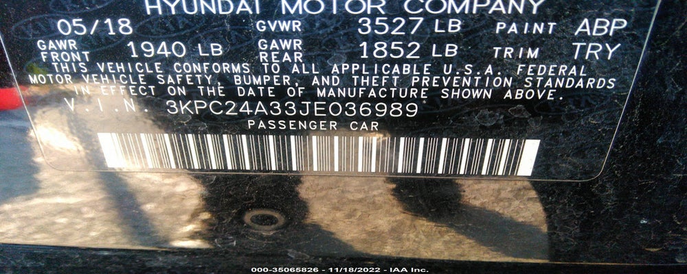 3KPC24A33JE036989 2018 HYUNDAI ACCENT photo no. 9