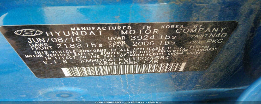 KMHD84LF6HU224584 2017 HYUNDAI ELANTRA photo no. 9