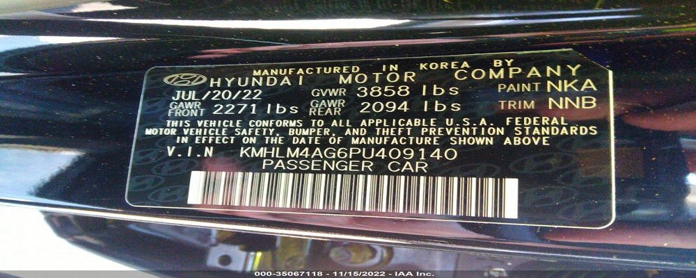 KMHLM4AG6PU409140 2023 HYUNDAI ELANTRA photo no. 9