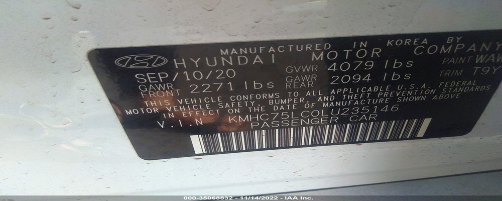 KMHC75LC0LU235146 2020 HYUNDAI IONIQ HYBRID photo no. 9