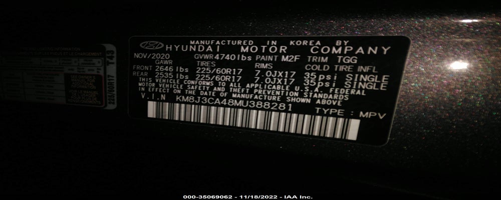 KM8J3CA48MU388281 2021 HYUNDAI TUCSON photo no. 9