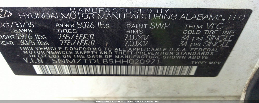 5NMZTDLB5HH020971 2017 HYUNDAI SANTA FE SPORT photo no. 9