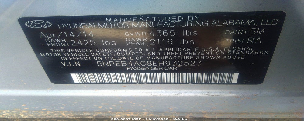5NPEB4AC8EH932523 2014 HYUNDAI SONATA photo no. 9