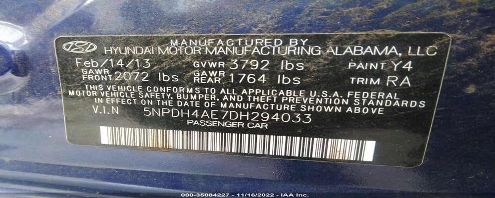 5NPDH4AE7DH294033 2013 HYUNDAI ELANTRA photo no. 9