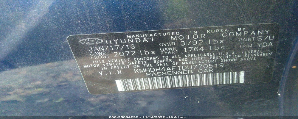 KMHDH4AE1DU770519 2013 HYUNDAI ELANTRA photo no. 9