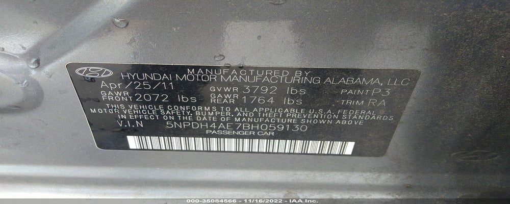 5NPDH4AE7BH059130 2011 HYUNDAI ELANTRA photo no. 9