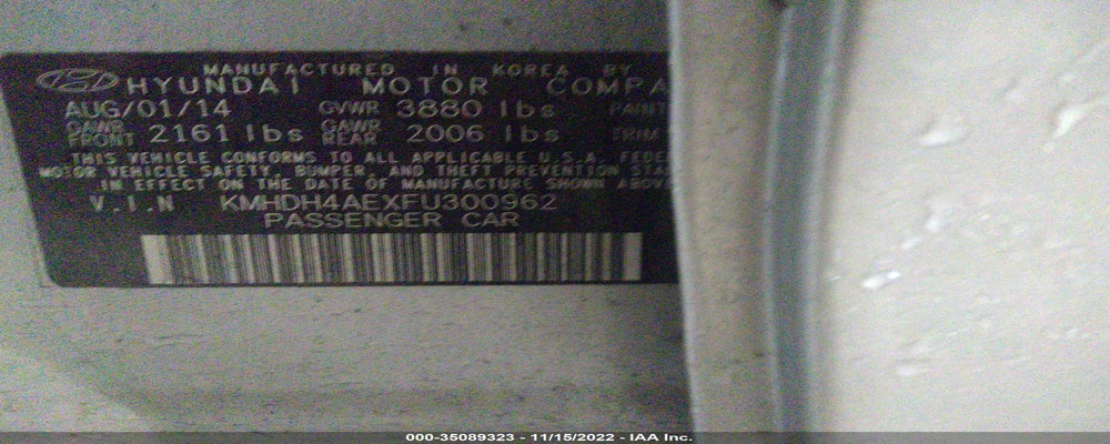 KMHDH4AEXFU300962 2015 HYUNDAI ELANTRA photo no. 9