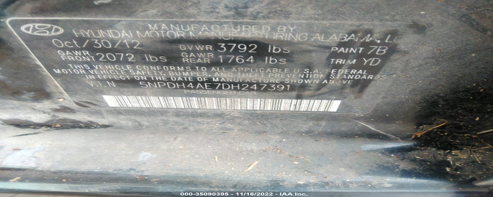 5NPDH4AE7DH247391 2013 HYUNDAI ELANTRA photo no. 9