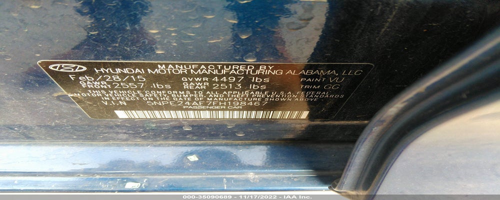 5NPE24AF7FH198467 2015 HYUNDAI SONATA photo no. 9