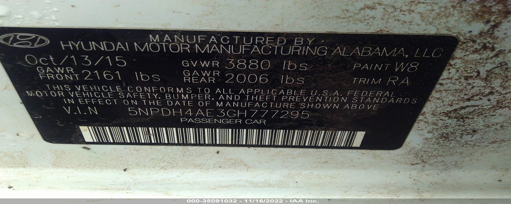 5NPDH4AE3GH777295 2016 HYUNDAI ELANTRA photo no. 9