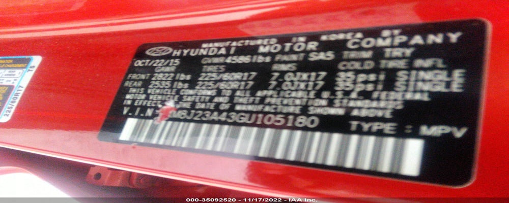KM8J23A43GU105180 2016 HYUNDAI TUCSON photo no. 9