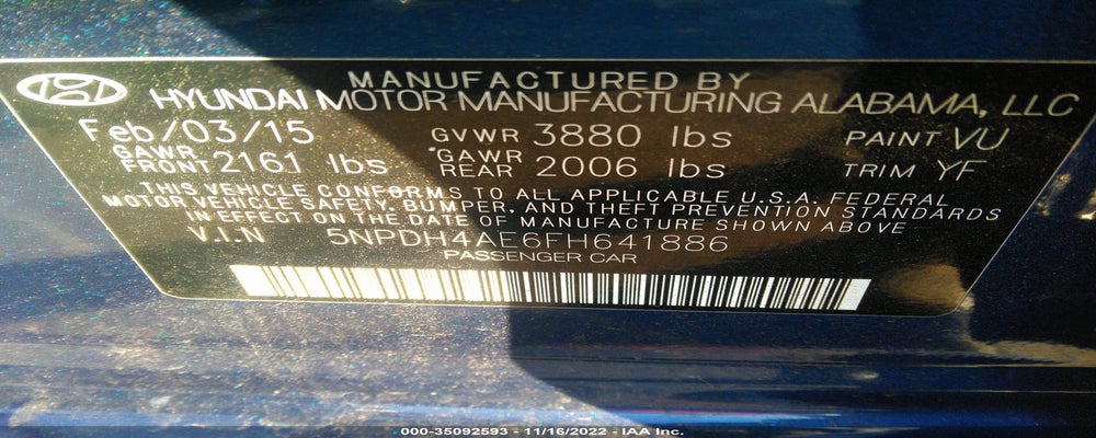 5NPDH4AE6FH641886 2015 HYUNDAI ELANTRA photo no. 9