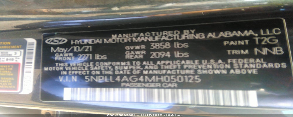5NPLL4AG4MH050125 2021 HYUNDAI ELANTRA photo no. 9