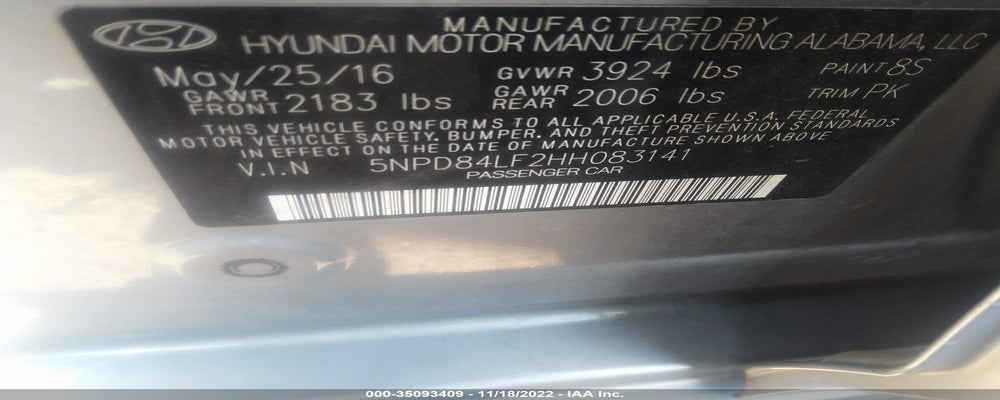 5NPD84LF2HH083141 2017 HYUNDAI ELANTRA photo no. 9