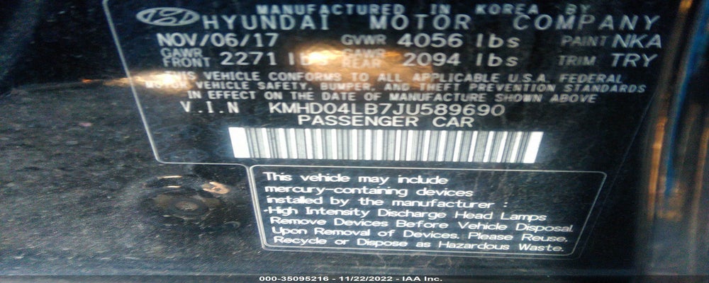 KMHD04LB7JU589690 2018 HYUNDAI ELANTRA photo no. 9