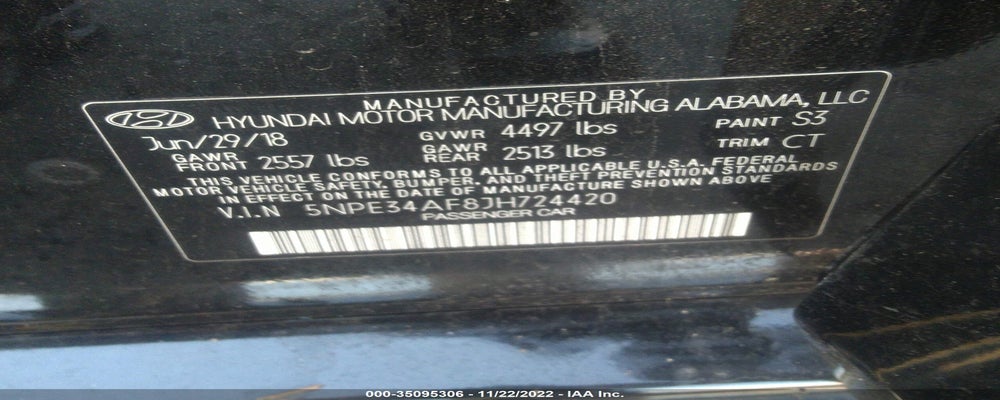 5NPE34AF8JH724420 2018 HYUNDAI SONATA photo no. 9