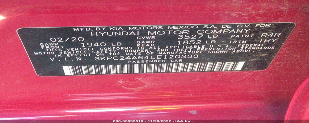 3KPC24A64LE120333 2020 HYUNDAI ACCENT photo no. 9