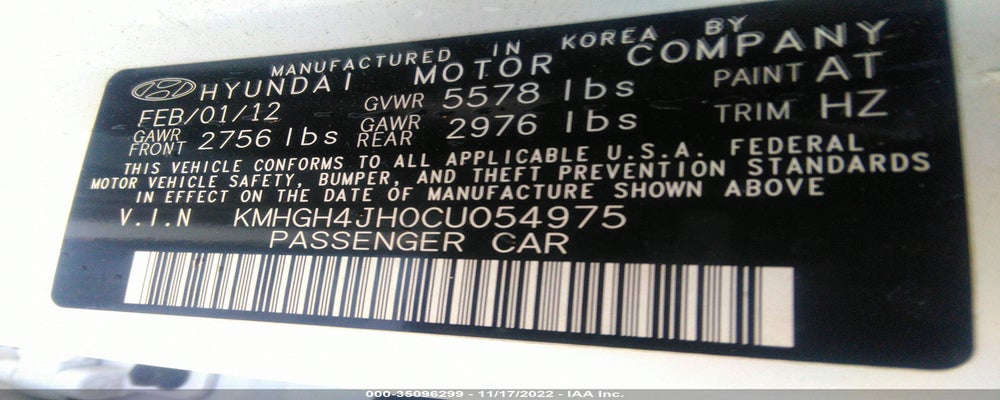 KMHGH4JH0CU054975 2012 HYUNDAI EQUUS photo no. 9