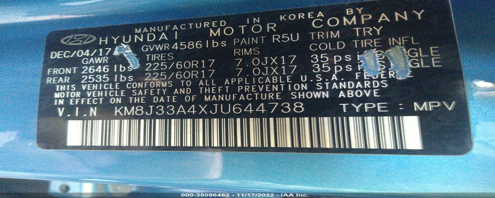 KM8J33A4XJU644738 2018 HYUNDAI TUCSON photo no. 9