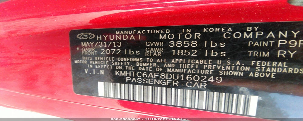 KMHTC6AE8DU160249 2013 HYUNDAI VELOSTER photo no. 9