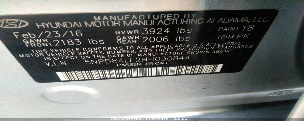 5NPD84LF2HH030844 2017 HYUNDAI ELANTRA photo no. 9