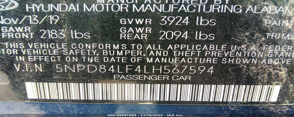 5NPD84LF4LH567594 2020 HYUNDAI ELANTRA photo no. 9