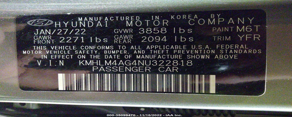 KMHLM4AG4NU322818 2022 HYUNDAI ELANTRA photo no. 9