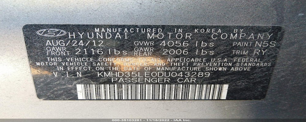 KMHD35LE0DU043289 2013 HYUNDAI ELANTRA GT photo no. 9