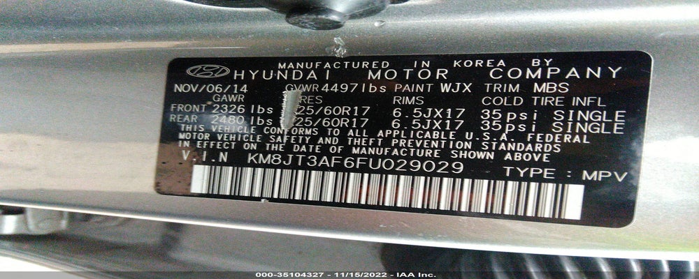 KM8JT3AF6FU029029 2015 HYUNDAI TUCSON photo no. 9